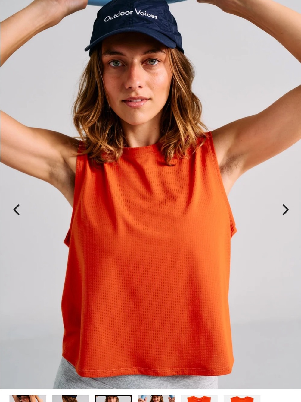 Outdoor Voices ThinkFast Mesh Cropped Muscle Tank